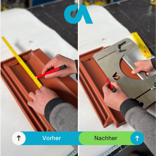 SchnittFix Anreißschablone für Dachziegel