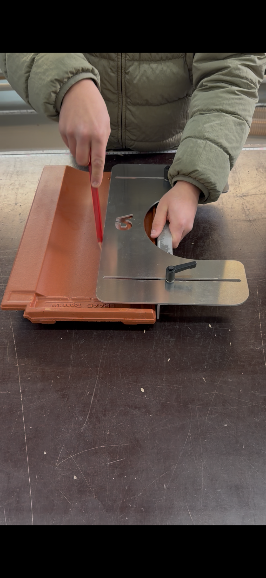 SchnittFix Anreißschablone für Dachziegel